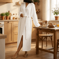 Velunna – Full-Length Semi-Velvet Wrap Robe for Women
