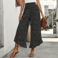 Velura – Smocked Wide-Leg Ruffle Pants