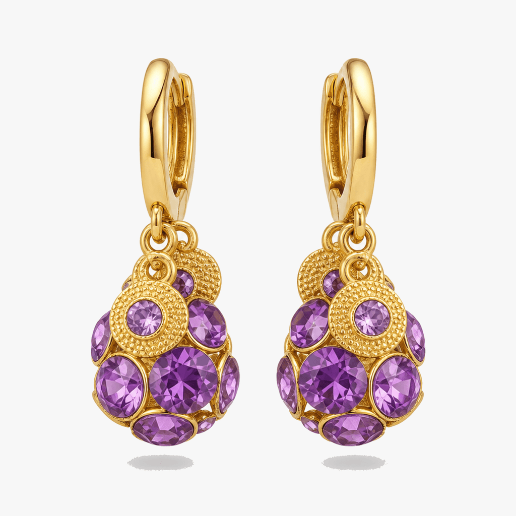 Violetta – Romantic Amethyst Crystal Earrings for Her