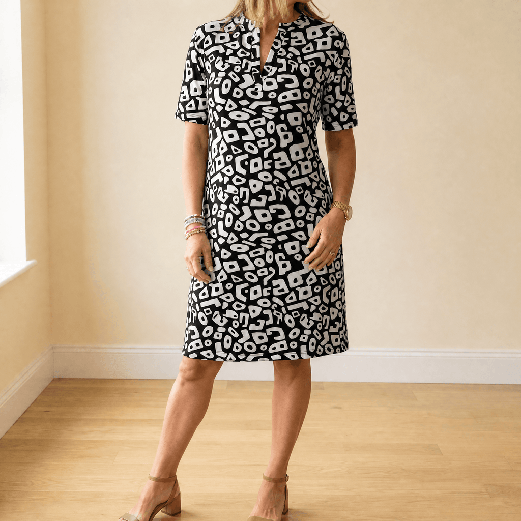 Vivara – Breezy V-Neck Printed Dress for Women