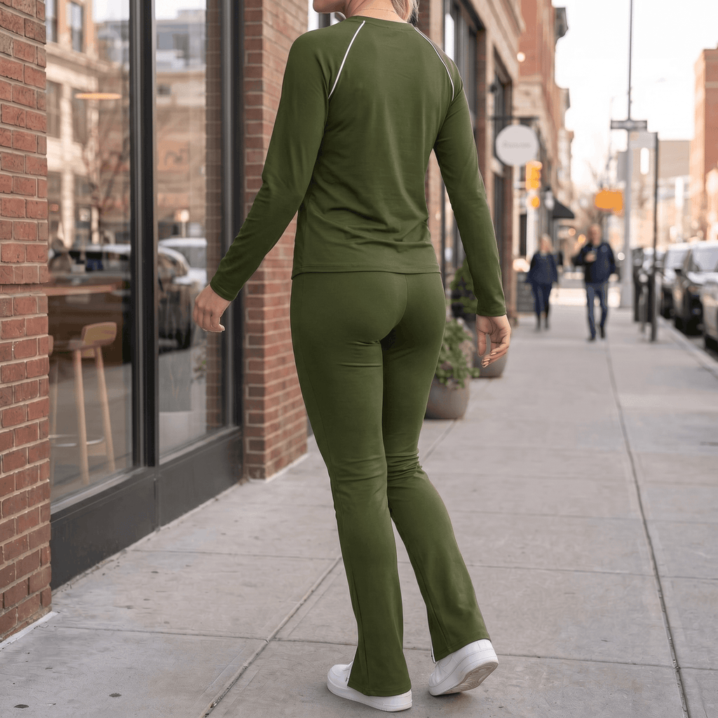 Vivara – Matching Long Sleeve Set with Contrast Piping