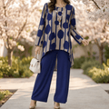 Vivelyn – Women's Bold Print High-Low Tunic & Wide-Leg Pants Set