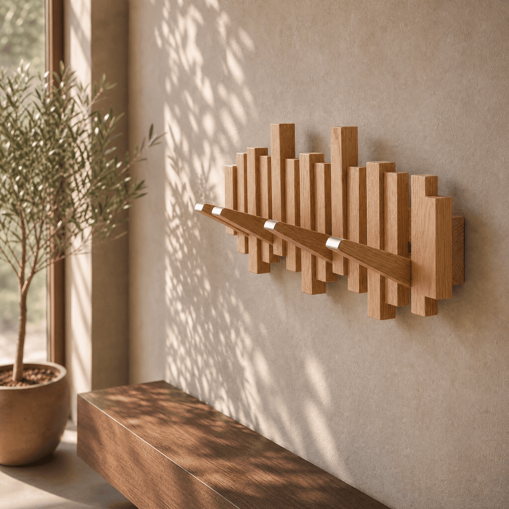 Wovenhall – Sculptural Wood Wall Coat Rack