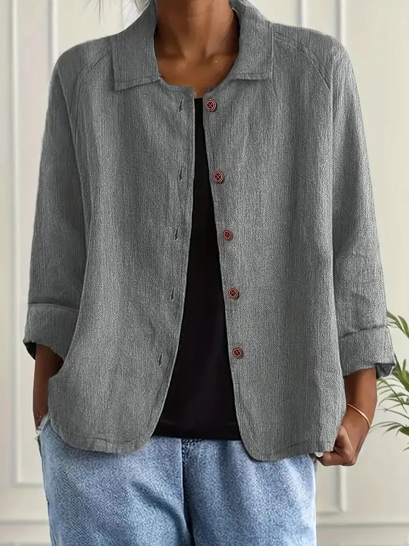 ZARA™ | COLLARED BUTTON-FRONT BLAZER